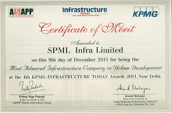 KPMG Infrastructure Today Award for Most Admired Infrastructure Company